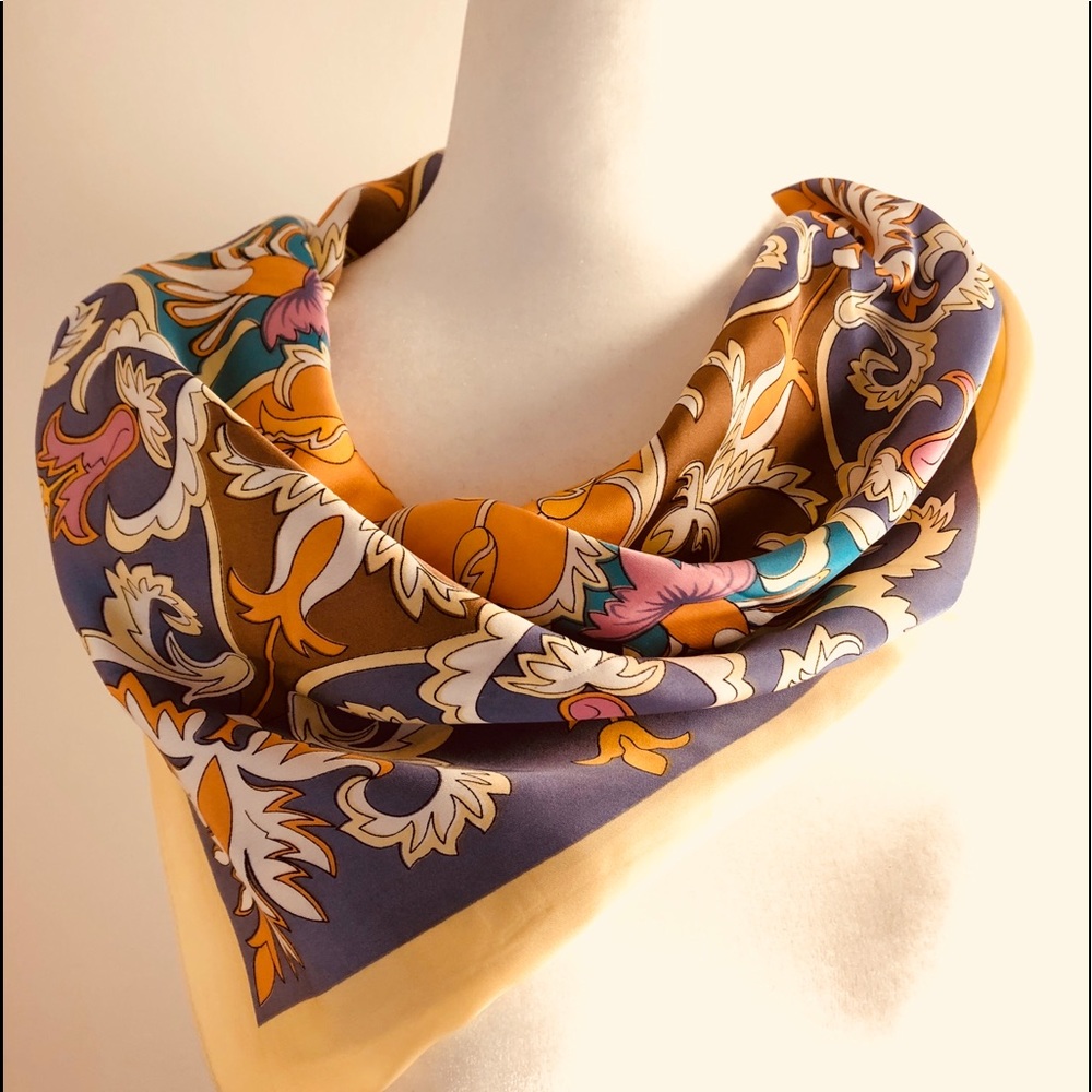 Luxurious 100% Silk Square Scarf